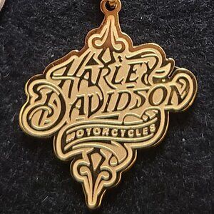 Harley-Davidson Gold Stainless Steel Pendant Necklace